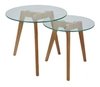Set * 2 Mesa Ratona Escandinava 50-40 Vidrio- Alto Impacto en internet