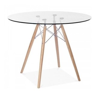 Combo Mesa Vidrio Eames 100 + 4 Sillas Eames- Alto Impacto - comprar online