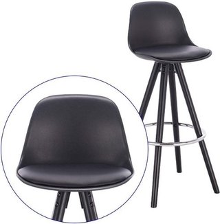Set 2 Banqueta Taburete Tulip Eames Madera 65 O Alto Impacto - tienda online