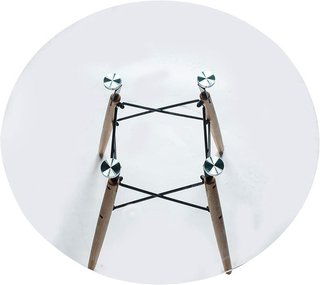Mesa Eames 120 Vidrio Redonda Comedor Cocina - Alto Impacto en internet