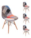 Set 4 Silla Patchwork Daw Eames Base Madera P - Alto Impacto