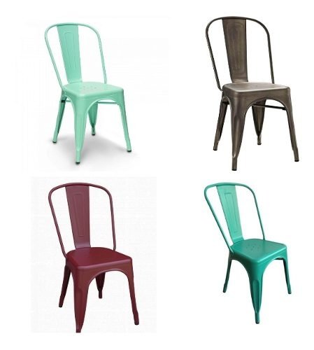 Combo * 4 Silla Tolix Pauchard Varios Colores - Alto Impacto