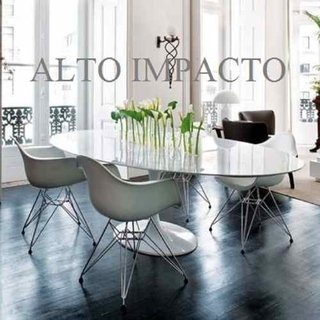 Mesa Tulip Oval 150 Sarineen Laca Pie Ovalado - Alto Impacto - ALTO IMPACTO Home + Office