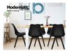 Set 4 Silla Tulip Almohadón Pata Madera Negra P Alto Impacto - comprar online