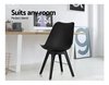 Set 4 Silla Tulip Almohadón Pata Madera Negra - Alto Impacto