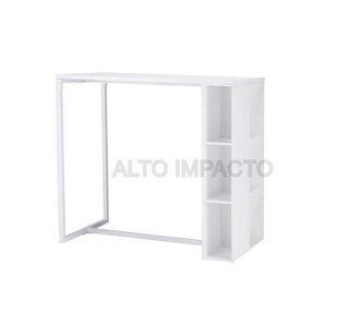 Desayunador Barra Recepcion + 2 Banquetas Tulip Alto Impacto - comprar online