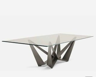 Mesa Comedor Vidrio Base Metalica 240 * 120 Cm- Alto Impacto en internet