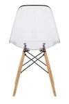 Silla Eames Dsw Transparente Pata Madera- Alto Impacto - - ALTO IMPACTO Home + Office
