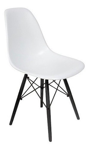 Silla 6 Eames Dsw Miller Patas Madera Oscura - Alto Impacto-