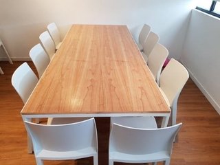 Mesa Comedor Metalica Industrial Rustica 240cm- Alto Impacto