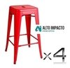 Set 6 Banqueta Taburete Tolix Metálico Colores- Alto Impacto - comprar online