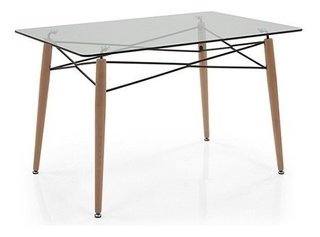 Combo Mesa Eames Vidrio 140 * 80 + 2 Sillas - Alto Impacto - tienda online