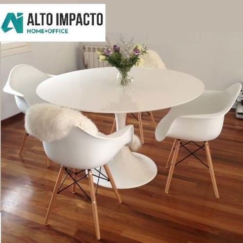 Combo Mesa Tulip 100 + 4 Sillon Eames - Alto Impacto