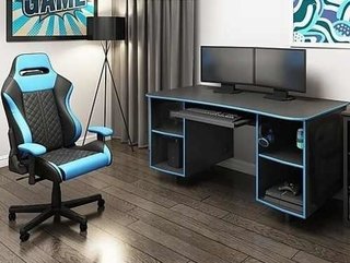 Escritorio Gamer Mueble Pc Playstation Pagos - Alto Impacto - ALTO IMPACTO Home + Office