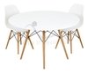 Mesa Eames Dsw 110 Cm Redonda Blanca Madera- Alto Impacto- en internet