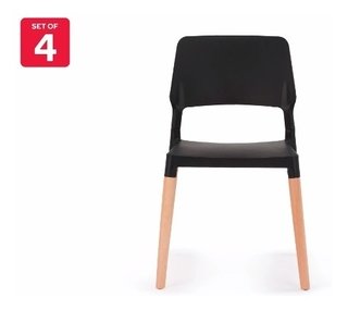Set 4 Silla Milan Nordica Comedor Apilable - Alto Impacto - tienda online