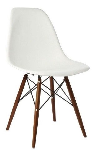 Silla X4 Eames Dsw Miller Patas Madera Oscura - Alto Impacto- - comprar online