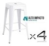 Set 4 Banqueta Taburete Tolix Metálico Colores- Alto Impacto - ALTO IMPACTO Home + Office