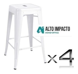 Set 4 Banqueta Taburete Tolix Metálico Colores- Alto Impacto - ALTO IMPACTO Home + Office