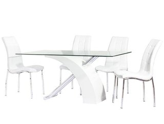 Mesa Vidrio Madera Diseño Moderna 160 * 90 4 - Alto Impacto - comprar online