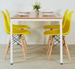 Mesa Comedor Metalica Industrial 120 + 4 Silla Alto Impacto