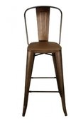 Set * 2 Banqueta Taburete Tolix Respaldo Rusty- Alto Impacto - comprar online
