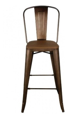 Set * 2 Banqueta Taburete Tolix Respaldo Rusty- Alto Impacto - comprar online