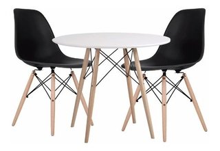 Combo Mesa Eames 80 Cm + 2 Silla Cocina Comedor en internet
