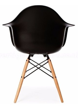 Set X 2 Sillon Silla Eames Daw Abs Base Madera Negro- Alto Impacto en internet