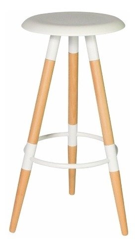 Set 2 Banqueta Taburete Eames Base Madera - Alto Impacto