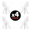 Set * 4 Silla Eames Comedor Base Metal Dsr 6 P- Alto Impacto