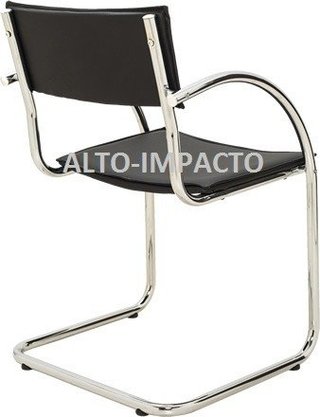 Set 2 Sillon Bahia Cromado Trineo Oficina Recepcion - ALTO IMPACTO Home + Office