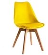 Set * 4 Silla Tulip Escandinava Eames Amarilla- Alto Impacto