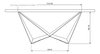 Mesa Comedor Vidrio Base Metalica 240 * 120 Cm- Alto Impacto en internet