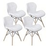 Set 4 Silla Eames Diamond Tapizada Eco Cuero - Alto Impacto