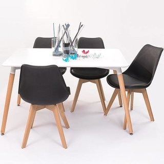 Imagen de Combo Mesa Eames 140 Cm + 4 Silla Tulip Eames - Alto Impacto