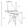 Silla Eames Dsr Base Cromada Abs Amarillo- Alto Impacto- - comprar online