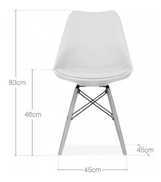 Imagen de Set * 2 Silla Tulip Eames Almohadon
