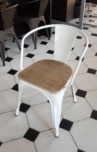 Sillon Tolix Metalico Asiento Madera 1 -alto Impacto - ALTO IMPACTO Home + Office