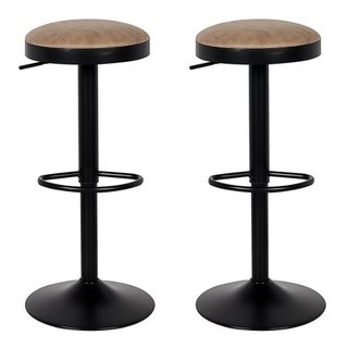 Set 2 Banqueta Bar Taburete Regulable Atomic N Alto Impacto - ALTO IMPACTO Home + Office