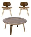 Combo Sillas X2 Eames Lcw + 1 Mesa Ratona Lcw Eames Plywood