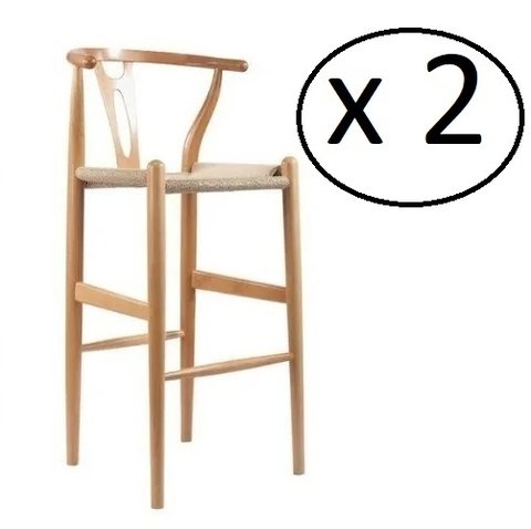 Set 2 Banqueta Whisbone Importada Wegner -Alto Impacto