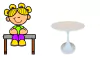 Set Mesa Tulip Kids + 2 Sillas Niños Infantil Baby Blanca 60 cm - comprar online