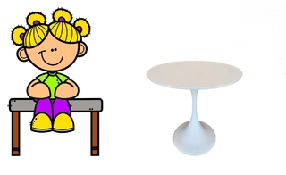 Set Mesa Tulip Kids + 2 Sillas Niños Infantil Baby Blanca 60 cm - comprar online