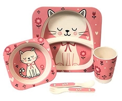 Set plato infantil de bamboo - comprar online