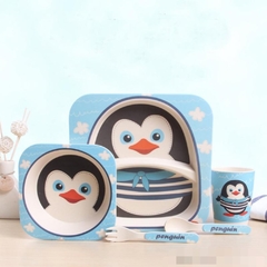 Set plato infantil de bamboo
