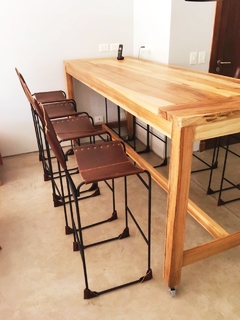 Imagen de Banqueta Hierro y Cuero
