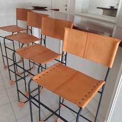 Banqueta Hierro y Cuero