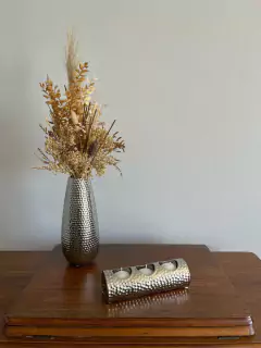 Candelabro triple plateado - comprar online