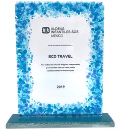 Diploma de cristal de colores en internet
